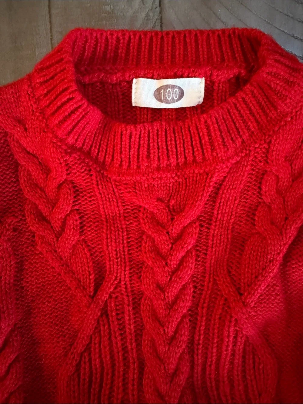 Red Holidays Sweater Cable Knit Tutu Dress with Tulle Trim